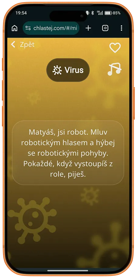 Obrazovka aplikace Chlastej 2
