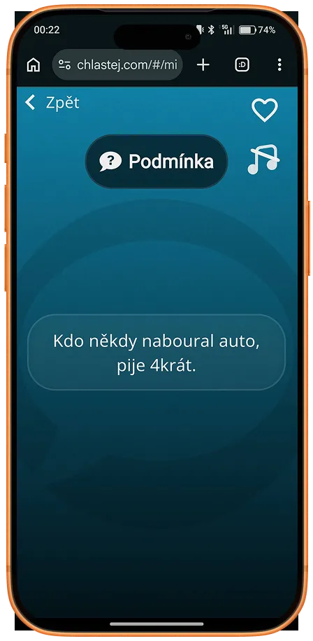 Obrazovka aplikace Chlastej 5